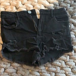 Black high waist shorts